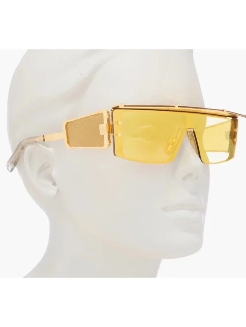 Akoni Balmain Eyewear  Wonder Boy III Oversized Gold Sunglasses Shield JAPAN